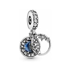 Pandora Dvojitý stříbrný přívěsek Night Sky Crescent Moon 799216C01