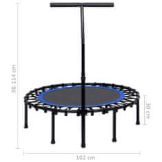 Greatstore Fitness trampolína s rukojetí 102 cm