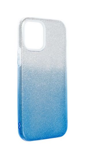 FORCELL Kryt iPhone 12 glitter stříbrno-modrý 54806