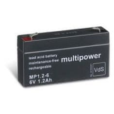 POWERY Olověný akumulátor (multipower) MP1,2-6 nahrazuje Panasonic LC-R061R3PG