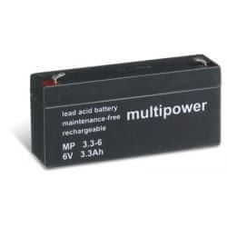 POWERY Olověný akumulátor (multipower) MP3,3-6 nahrazuje Panasonic LC-R063R4P