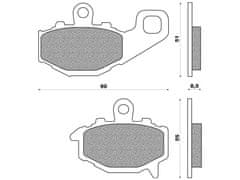 Newfren brzdové destičky (organická směs) NEWFREN (2 ks v balení) FD0207BR