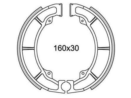 Newfren brzdové obložení (drážkované) NEWFREN (2 ks v balení) GF1238FTR