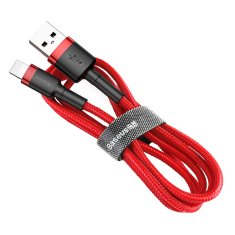 shumee Odolný flexibilní USB kabel Iphone Lightning QC3.0 2,4A 1M červený