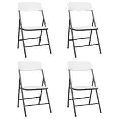 Vidaxl Skládací zahradní židle 4 ks HDPE bílé