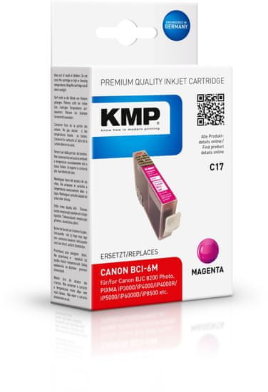 KMP Canon BCI-6M (Canon BCI 6 M) červený inkoust pro tiskárny Canon