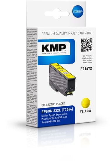 KMP Epson 33XL (Epson T3364) žlutý inkoust pro tiskárny Epson
