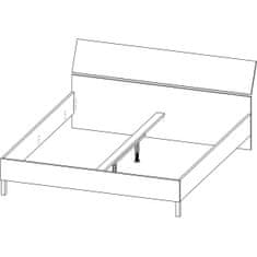 nabbi Manželská postel s roštem Bova 180 - pískový dub/woodcon