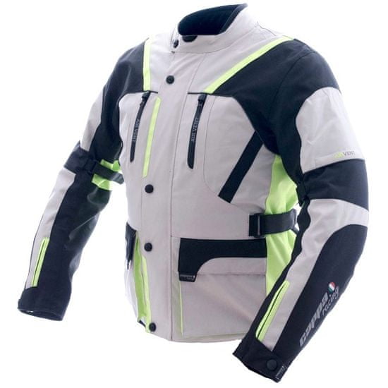 Cappa Racing Bunda moto pánská MELBOURNE textilní šedá/fluo/černá