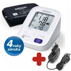 Omron Tonometr dig.OMRON M3 AC se sit.zdrojem ZDARMA + 5ks respirátorů FFP2 ZDARMA