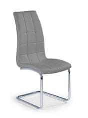 Halmar Jídelní židle K147 - šedá / chrom