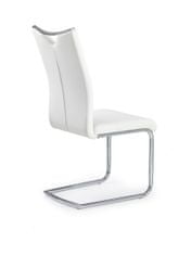 Halmar Jídelní židle K224 - bílá / chrom