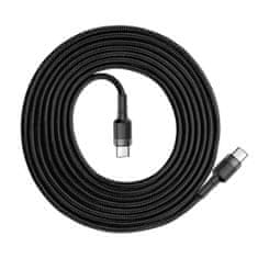 BASEUS Cafule kabel USB-C / USB-C PD2.0 QC3.0 3A 2m, černý/šedý