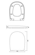 CERSANIT Závěsná wc mísa arteco new clean on + sedátko (S701-178)