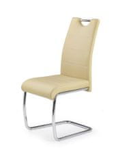 Halmar Jídelní židle K211 - béžová / chrom