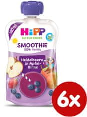 HiPP BIO Smoothie Jablko-Hruška-Borůvky 6x120 ml