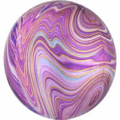 Amscan Fóliový balónek Mramor fialový 40cm