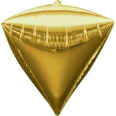 Amscan Fóliový balónek diamant zlatý 40cm