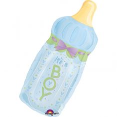 Amscan Fóliový balónek supershape Baby Bottle Boy 33x79cm