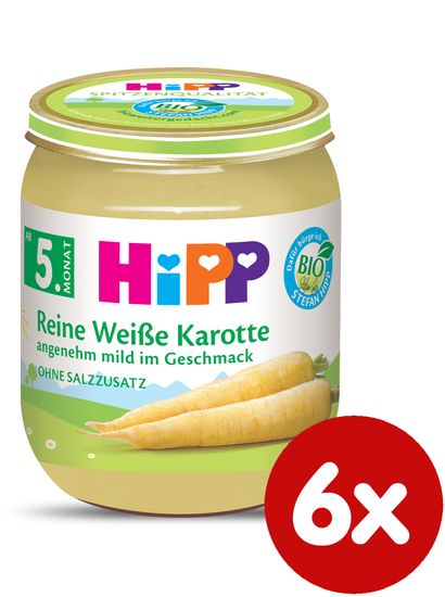 HiPP BIO Bílá mrkev - 6 x 125g