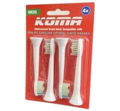 KOMA NK05 - Certifikované náhradní hlavice k elektrickým zubním kartáčkům HX6064, 4ks