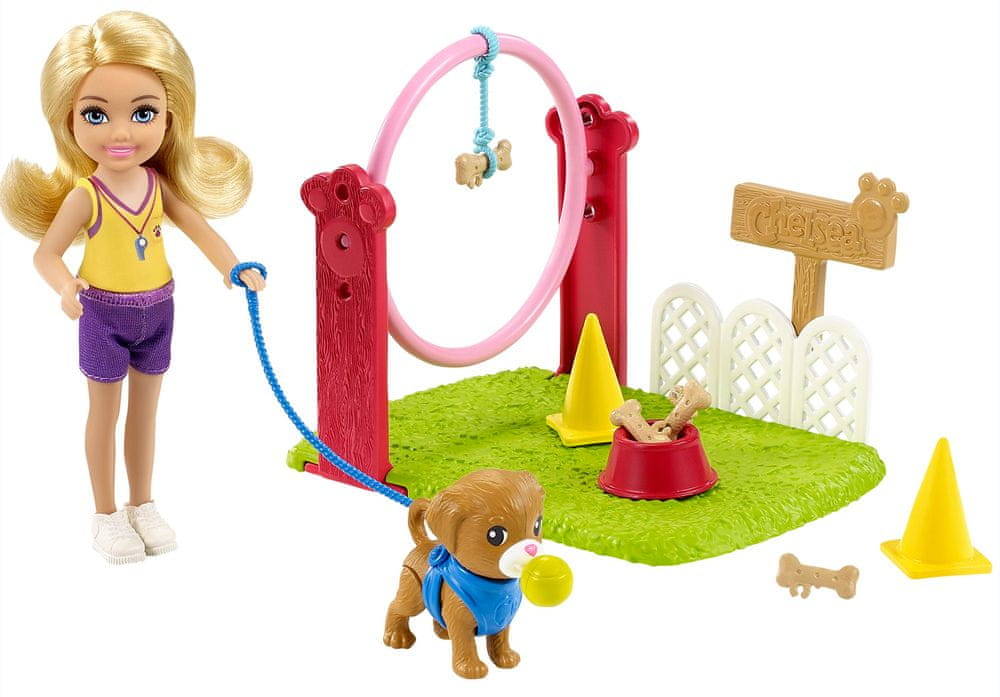 Mattel Barbie Chelsea s doplňky herní set Cvičitelka psů