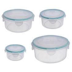 MagicHome Lunchbox set MB07 set of 4, 400/800/1500/2300 ml, kulatý, Clip