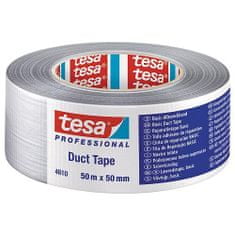 tesa BASIC Duct Tape, lepicí páska, stříbrná, textilní, 50 mm, L-50 m