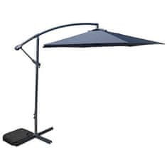 ST LEISURE EQUIPMENT Deštník DEMI 300 cm, 42 mm, šedý, PE 180 g, zahradní