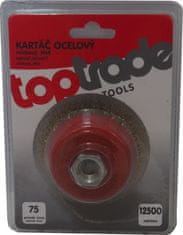 Toptrade kartáč ocelový, hrnkový, M14, O 100 mm