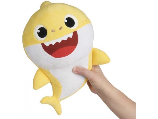 Baby Shark plyšový na baterie se zvukem- žlutý