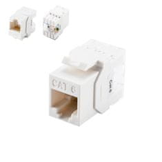 W-STAR W-Star Keystone Jack Cat6 RJ45, narážecí, 180° - modul do zásuvky typu AMP, KRJ45C6