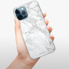 iSaprio Silikonové pouzdro - SilverMarble 14 pro Apple iPhone 12 Pro