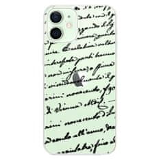 iSaprio Silikonové pouzdro - Handwriting 01 - black pro Apple iPhone 12 Mini