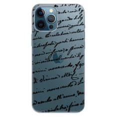 iSaprio Silikonové pouzdro - Handwriting 01 - black pro Apple iPhone 12 Pro