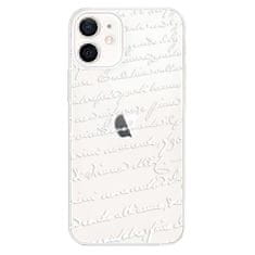 iSaprio Silikonové pouzdro - Handwriting 01 - white pro Apple iPhone 12 Mini