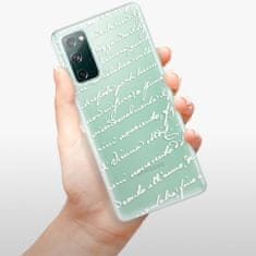 iSaprio Silikonové pouzdro - Handwriting 01 - white pro Samsung Galaxy S20 FE