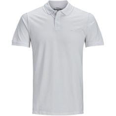 Jack&Jones Pánské polo triko Slim Fit JJEBASIC 12136516 White (Velikost XXL)