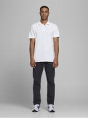 Jack&Jones Pánské polo triko Slim Fit JJEBASIC 12136516 White (Velikost XXL)