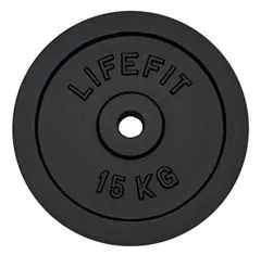 LIFEFIT Kotouč LIFEFIT 15kg, kovový, pro 30mm tyč