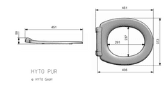 HYTO samostatné WC sedátko PUR s krytkou