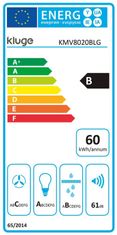 Kluge ODSAVAČ PLNĚ VESTAVNÝ KMV8020BLG + 4 roky záruka po registraci