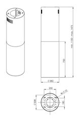 Ciarko Design Odsavač ostrůvkový Tubus W Long White (CDW3801BL) + 4 roky záruka po registraci