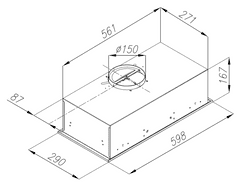 Kluge ODSAVAČ PLNĚ VESTAVNÝ KOV5012BL + 4 roky záruka po registraci