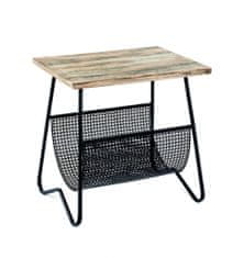 Mørtens Furniture Odkládací stolek Lennie, 51 cm, černá