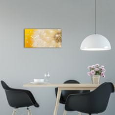 Wallmuralia Moderní skleněné hodiny na stěnu Pampeliška bílé 60x30 cm