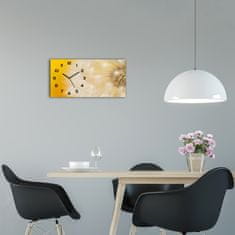 Wallmuralia Moderní skleněné hodiny na stěnu Pampeliška černé 60x30 cm