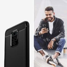 IZMAEL Pouzdro Carbon Bush TPU pre Xiaomi Redmi Note 9/Redmi 10X 4G - Modrá KP9444