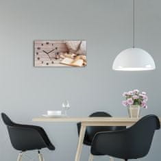 Wallmuralia Skleněné hodiny na stěnu Relax knížka černé 60x30 cm