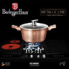 Berlingerhaus Kastrol s mramorovým povrchem a poklicí 20 cm Rosegold Metallic Line